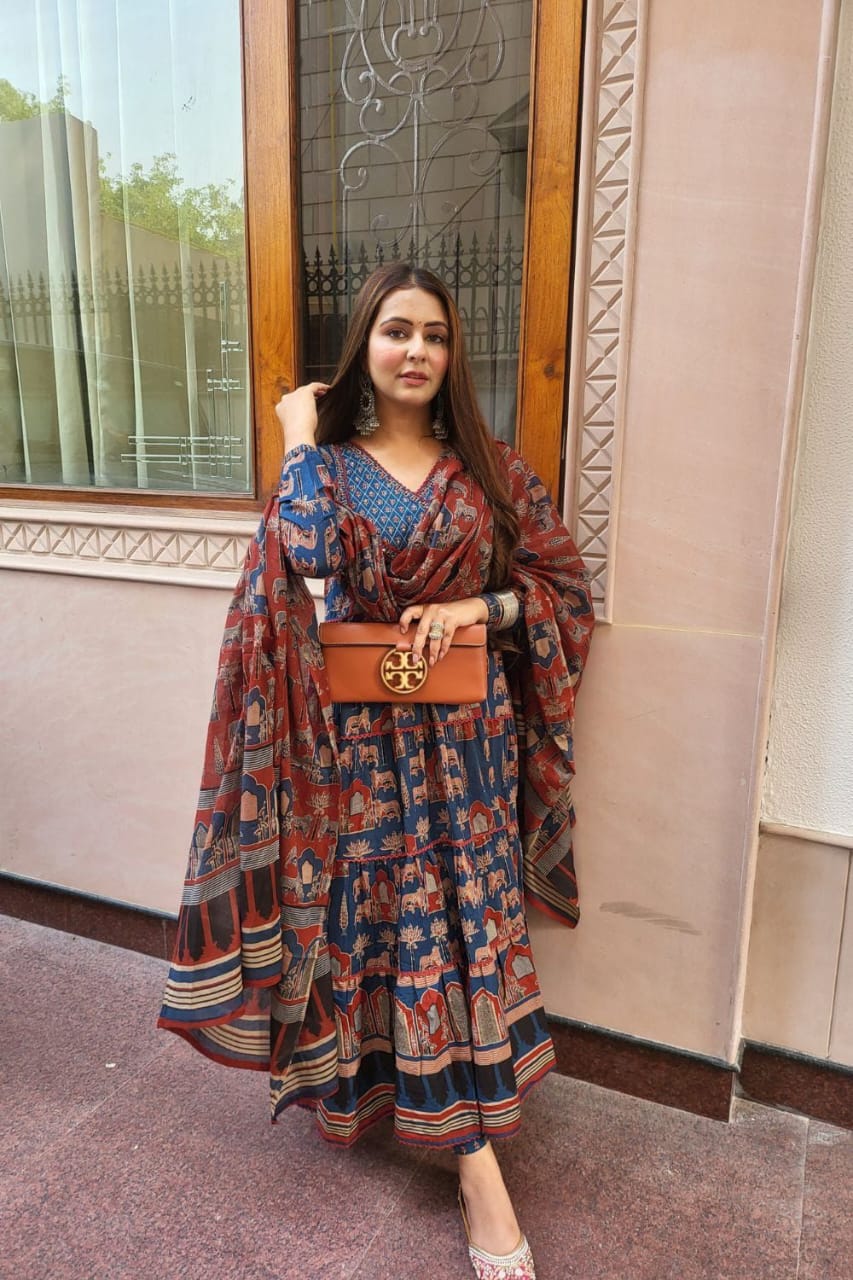Cotton anarkali kurta sets
