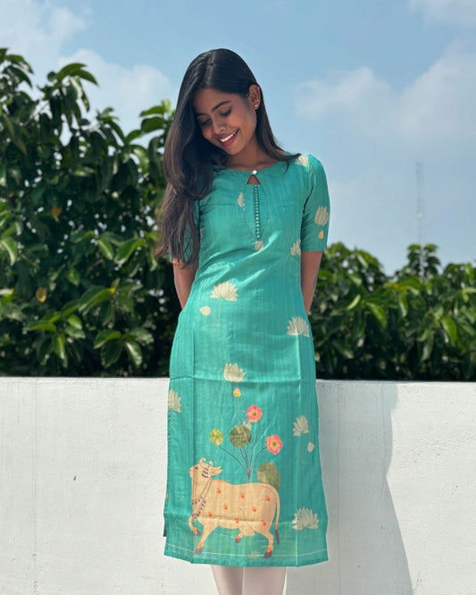 Pure cotton silk kurti