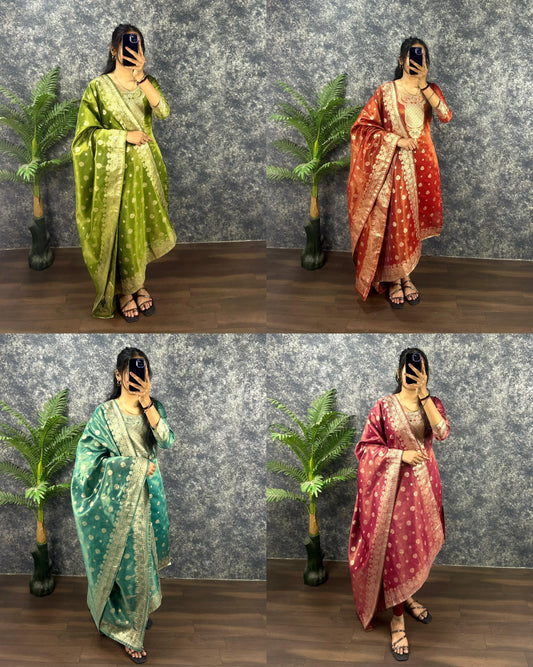 Original Banarasi kurti with dupatta
