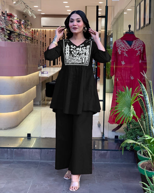 Office Wear Cotton Co-Ord Set
