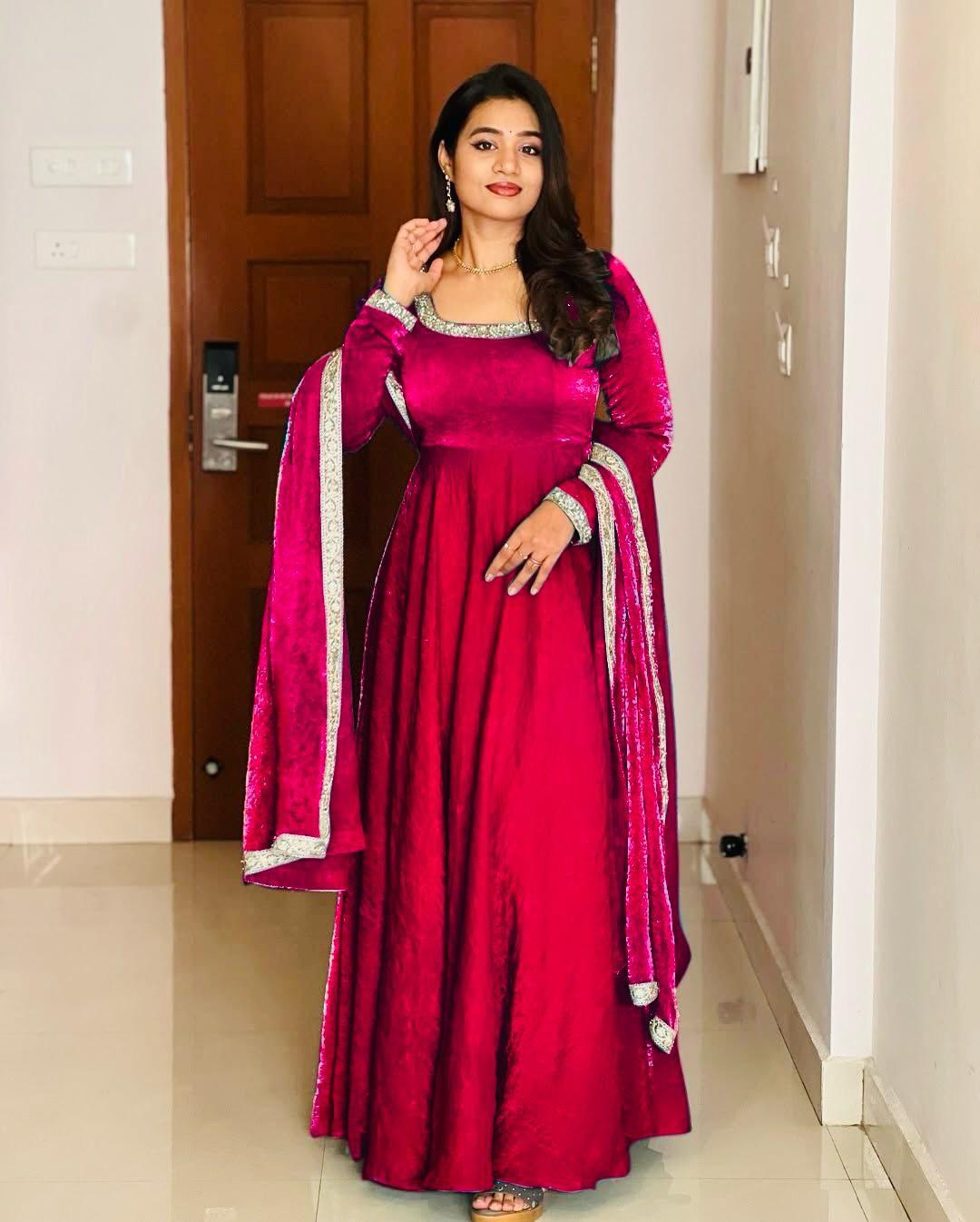 Party Wear Trending Gown with dupatta