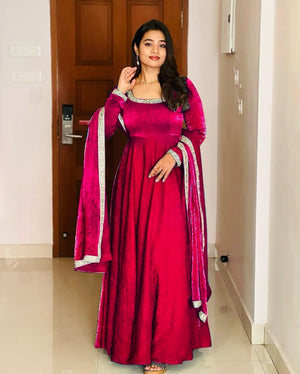 Party Wear Trending Gown with dupatta
