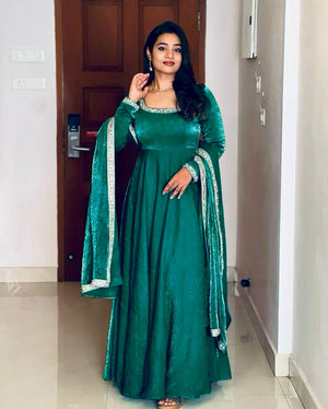 Party Wear Trending Gown with dupatta