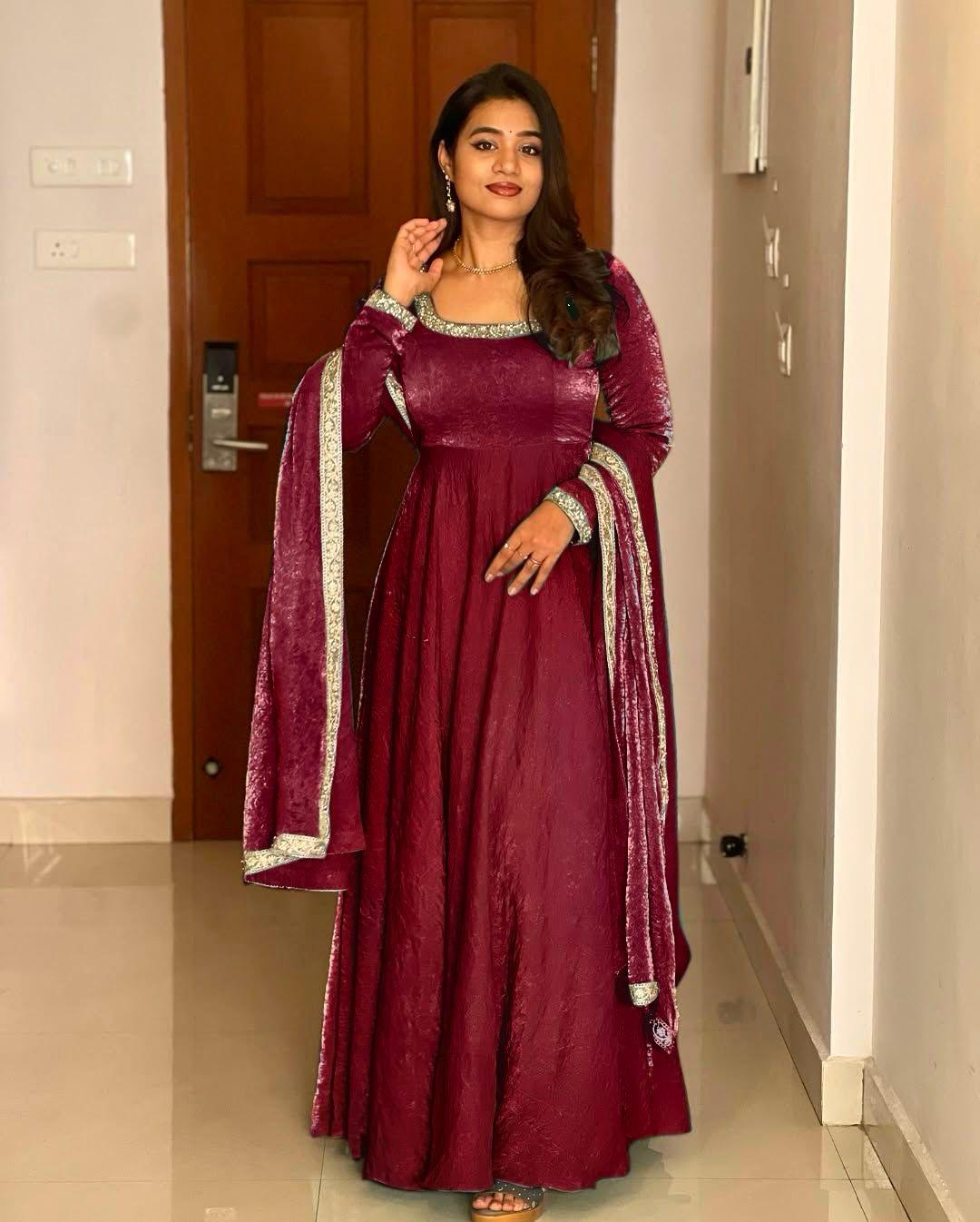 Party Wear Trending Gown with dupatta