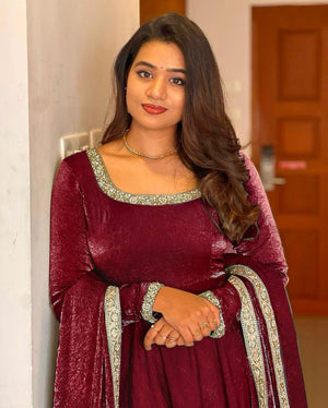 Party Wear Trending Gown with dupatta