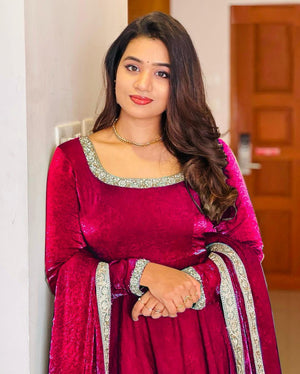 Party Wear Trending Gown with dupatta