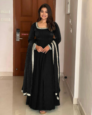 Party Wear Trending Gown with dupatta