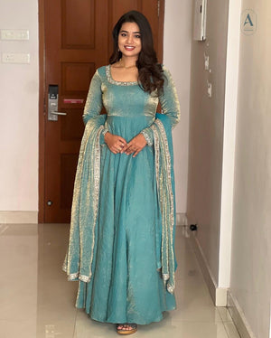 Party Wear Trending Gown with dupatta
