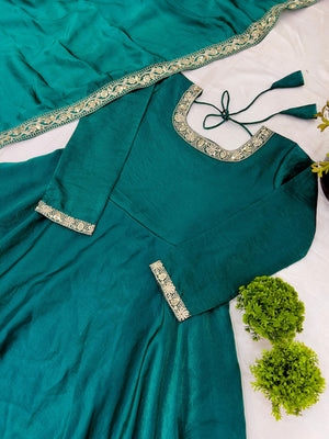 Party Wear Trending Gown with dupatta