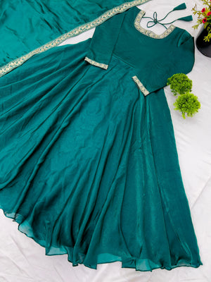 Party Wear Trending Gown with dupatta