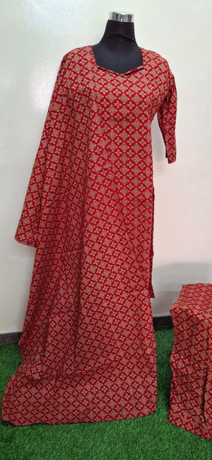 Office and college wear pure Ajrakh cotton kurta set
