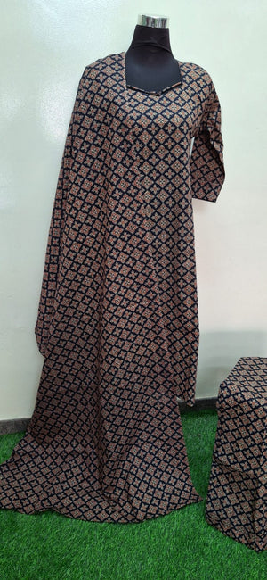 Office and college wear pure Ajrakh cotton kurta set