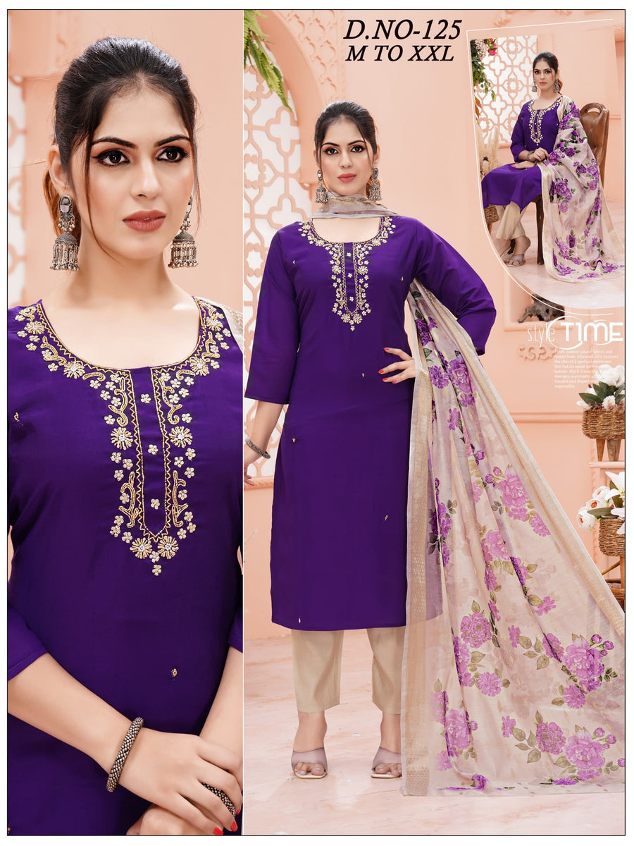 Festive and Party wear Roman Silk Kurta Sets