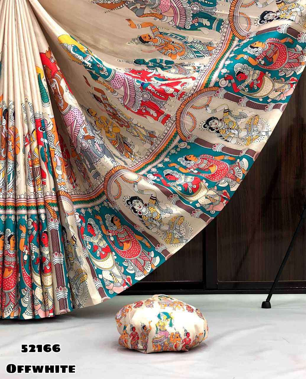 Premium Handloom Tussar silk Kalamkari Sarees