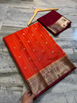 Premium Banarasi Dyables soft silk saree