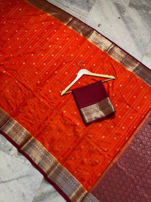Premium Banarasi Dyables soft silk saree