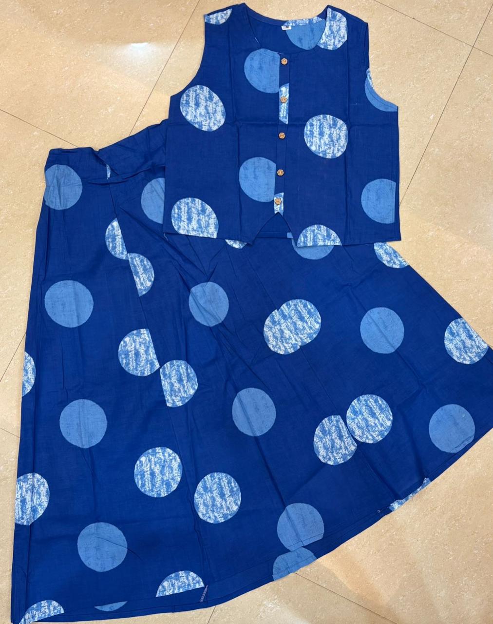 Premium Printed cotton Skirt and Top Set