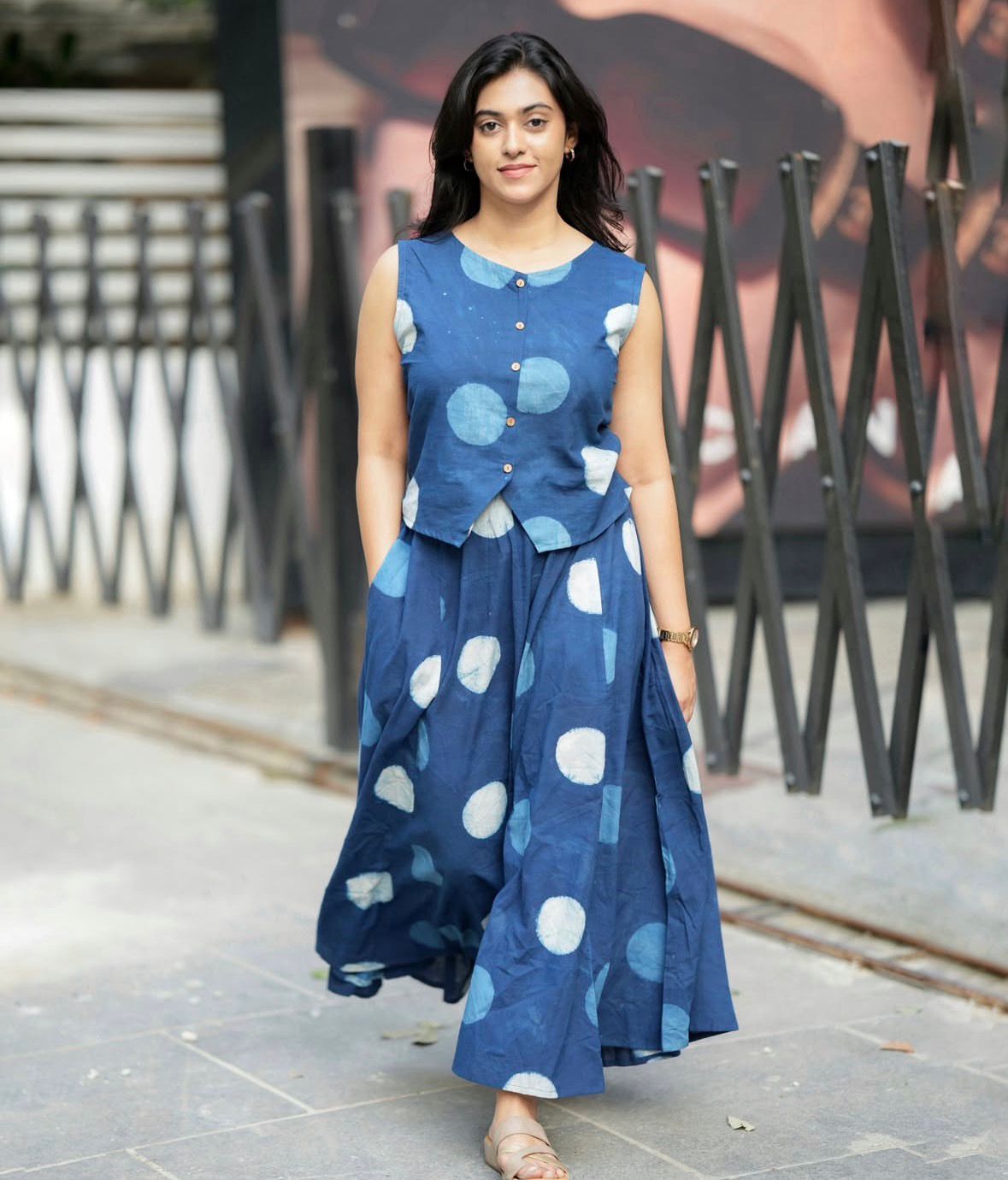 Premium Printed cotton Skirt and Top Set