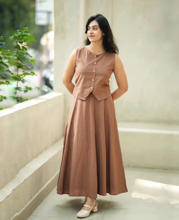 Premium Printed cotton Skirt and Top Set