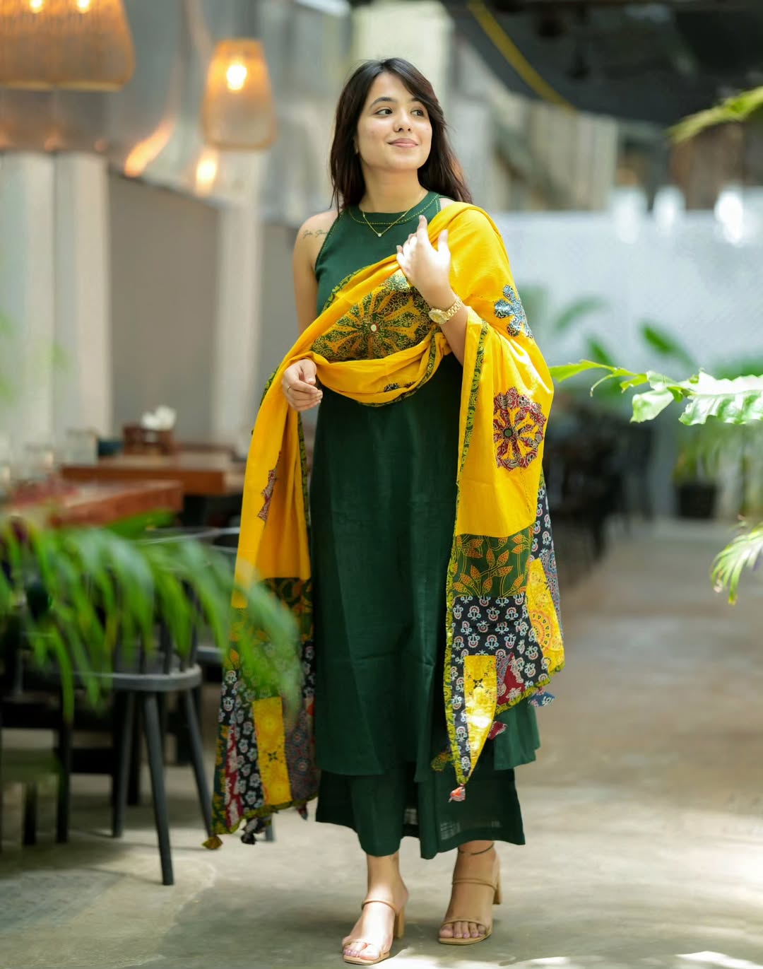 Pure Handloom A-line Kurta set