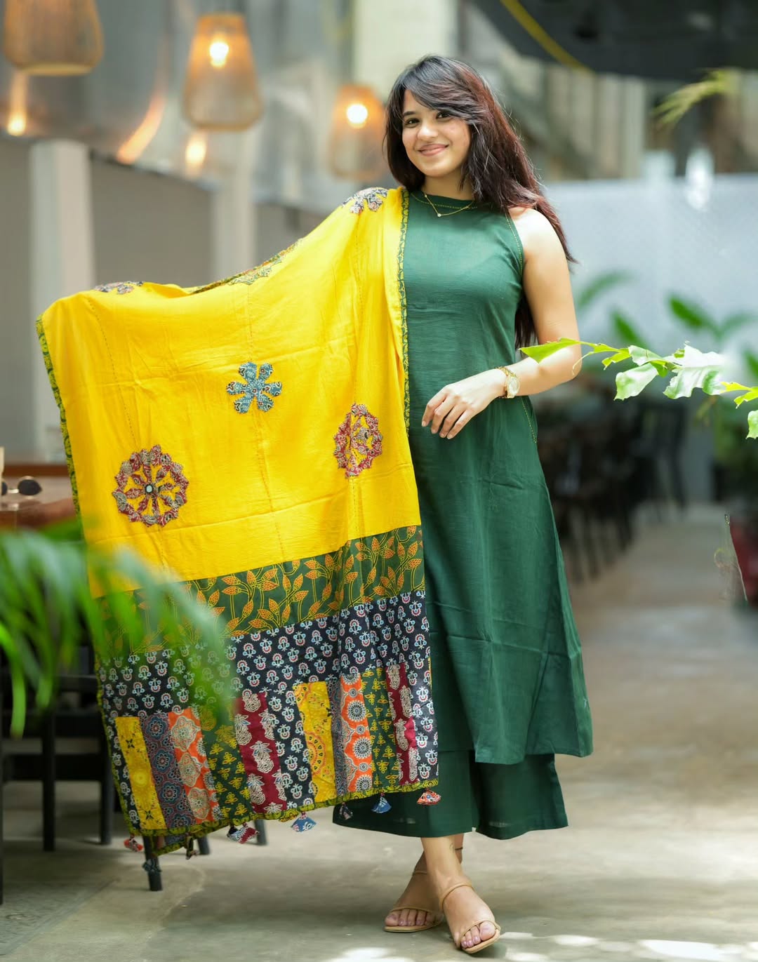 Pure Handloom A-line Kurta set