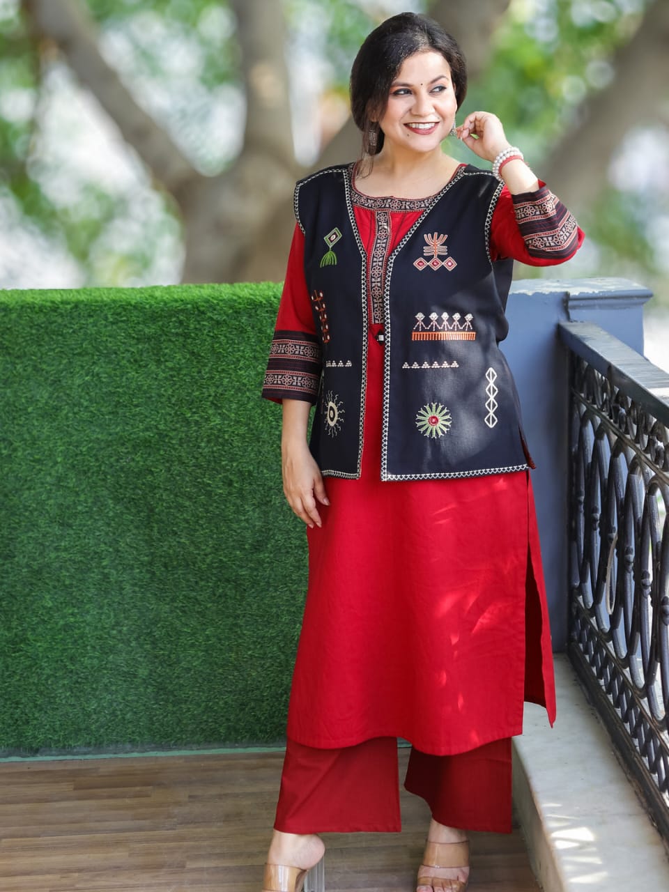 Office wear Cotton kurta set with Jacket