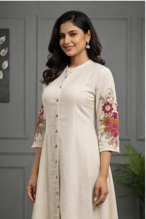 College / Office wear Cotton A-line Kurti with Pant