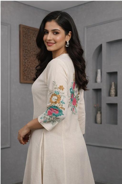 College / Office wear Cotton A-line Kurti with Pant
