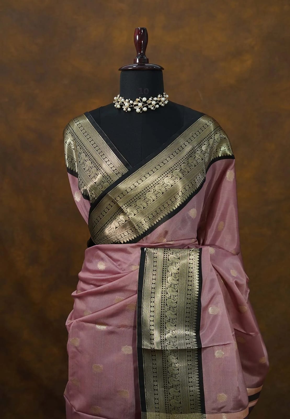 DD celebrity inspired Premium Banarasi Onion Pink Semi Katan Soft Saree