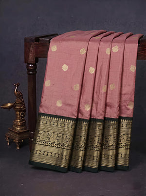 DD celebrity inspired Premium Banarasi Onion Pink Semi Katan Soft Saree