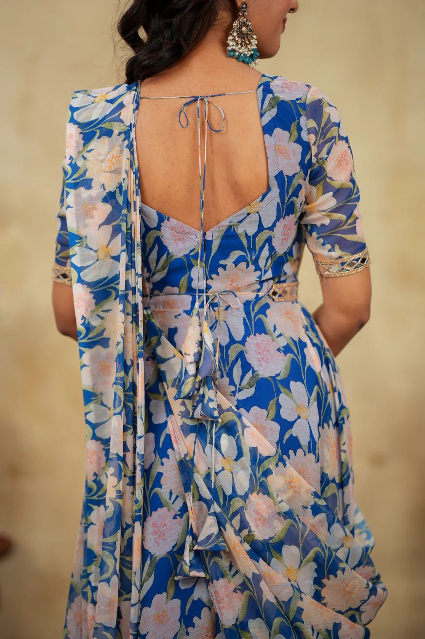 Indo Western Saree-style gown