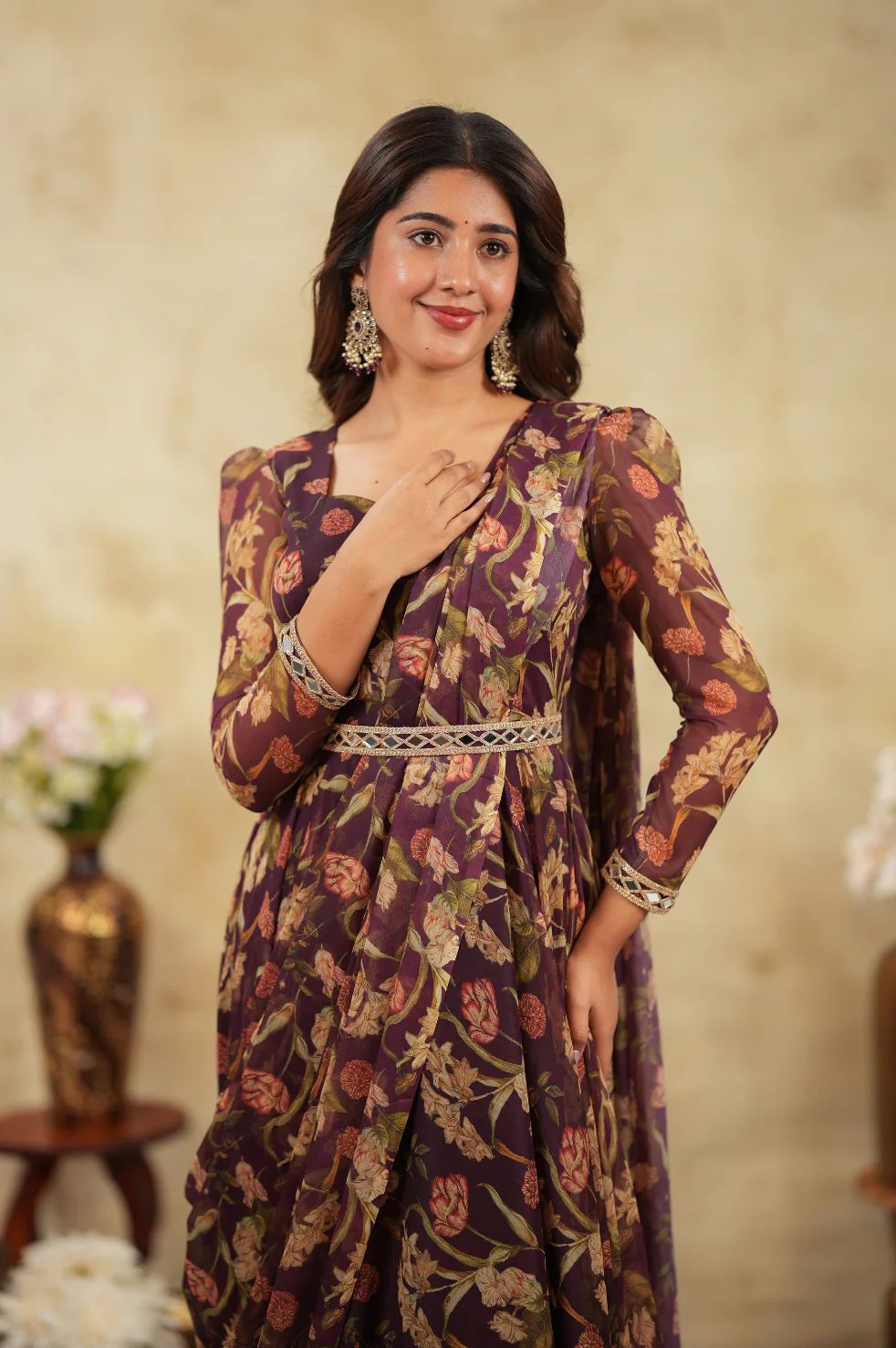 Indo Western Saree-style gown