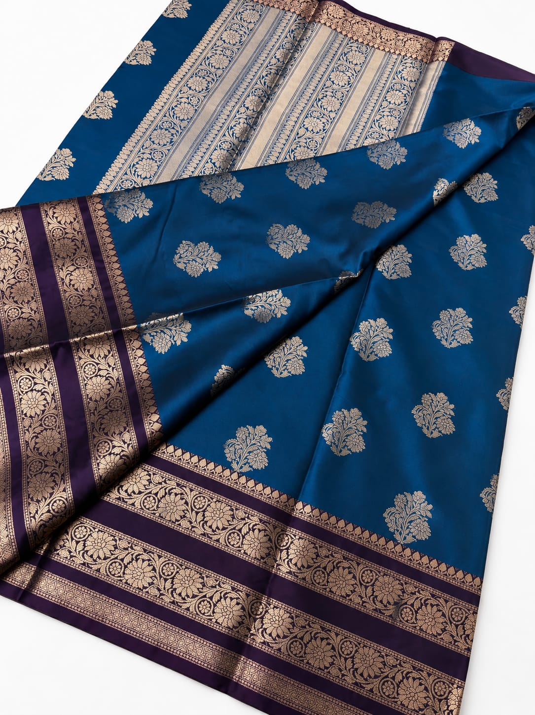 Royal Blue Katan Weaving Soft Silk Saree