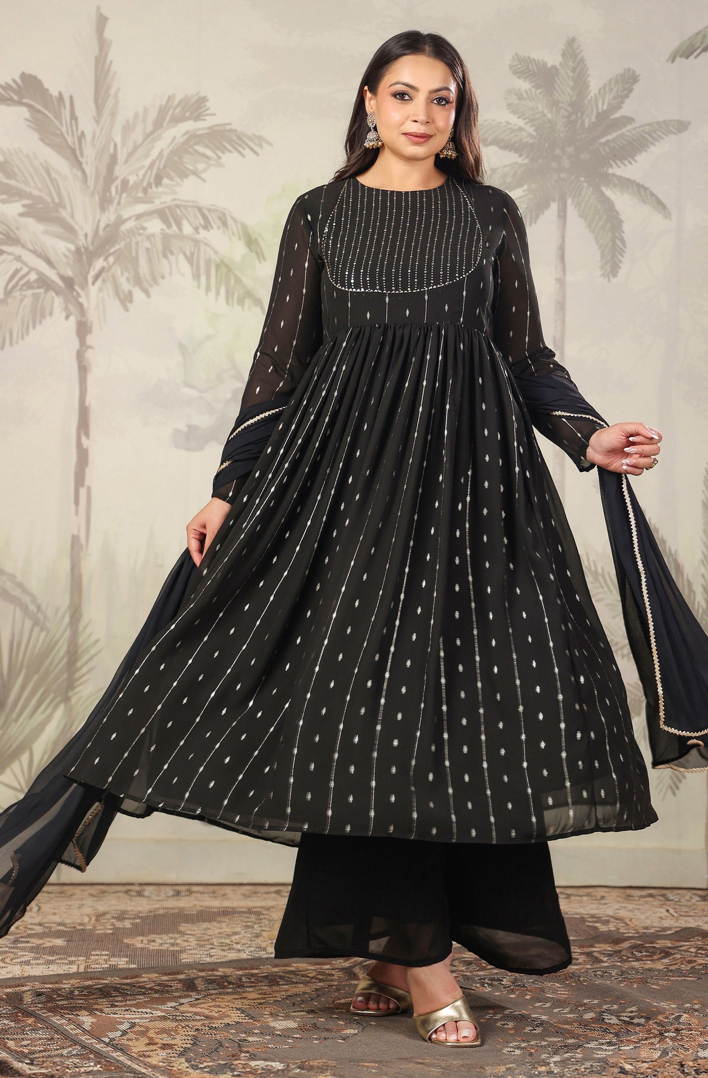 Party wear Black Kurta Set