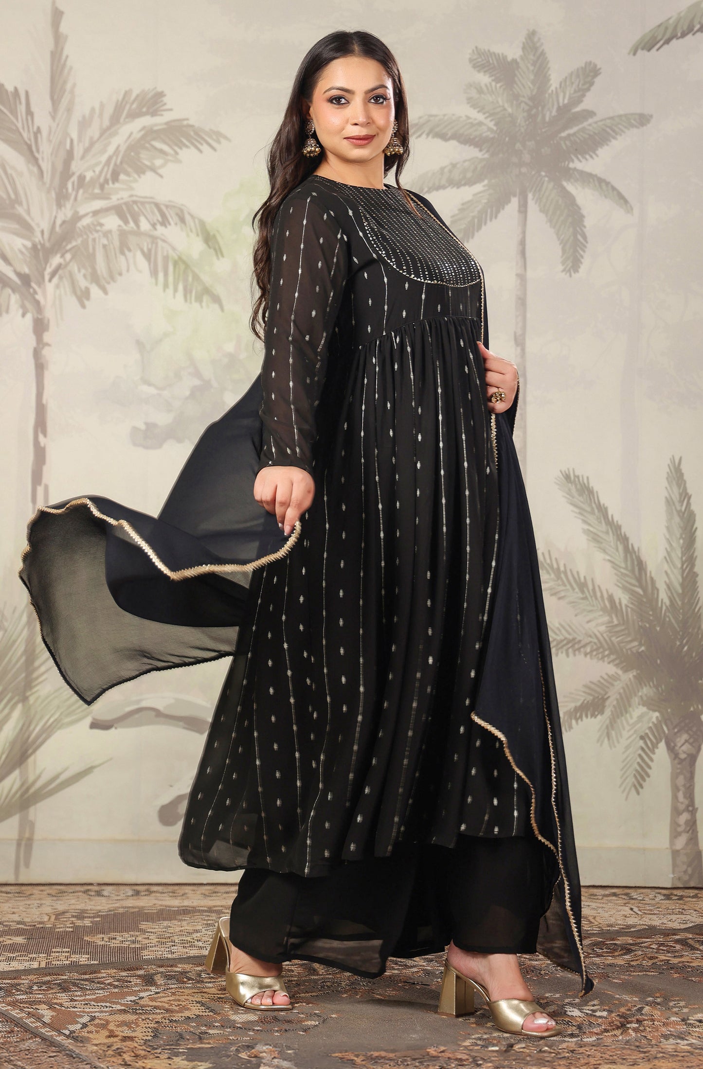 Party wear Black Kurta Set
