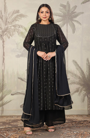 Party wear Black Kurta Set