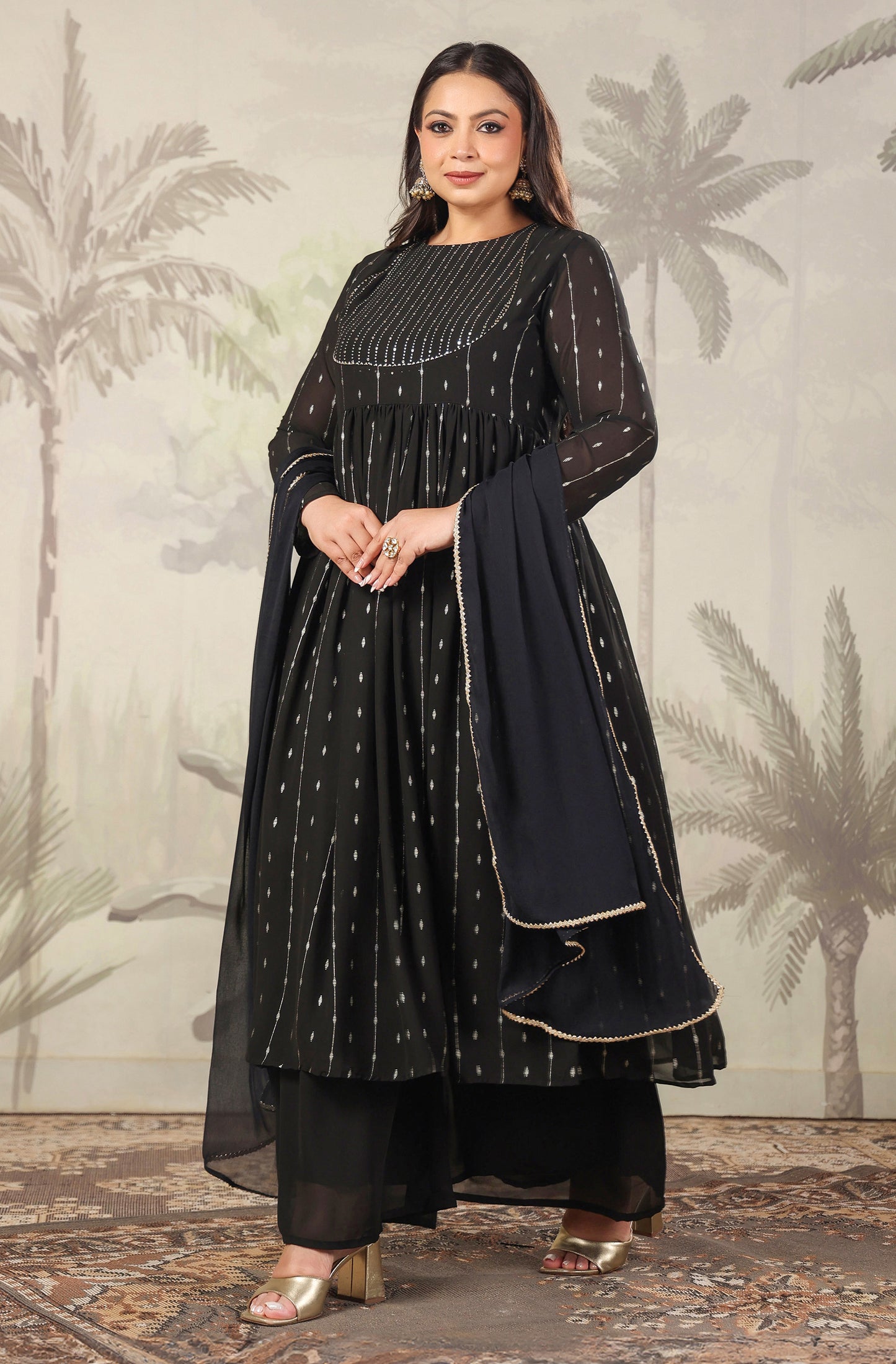 Party wear Black Kurta Set