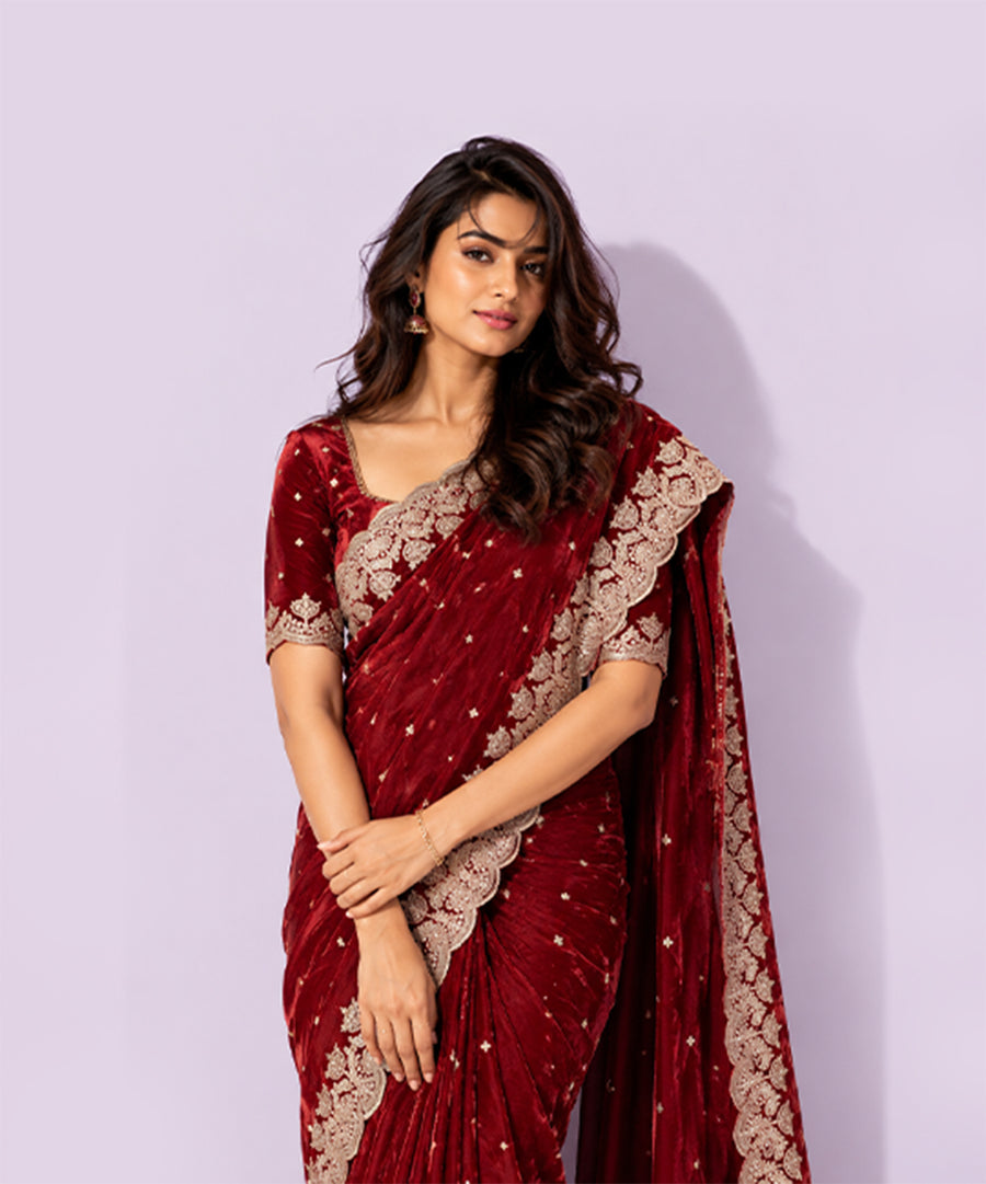 Party Wear Fendy Chiffon saree