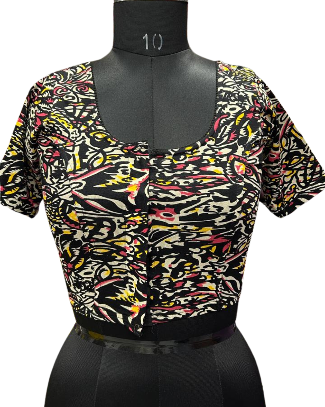 Kalamkari stretchable blouse with multicolor print