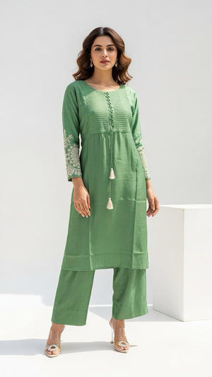 Office and college wear Lavender Viscose muslin kurti